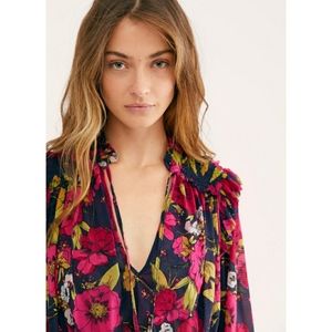 Free People Twilight floral blouse